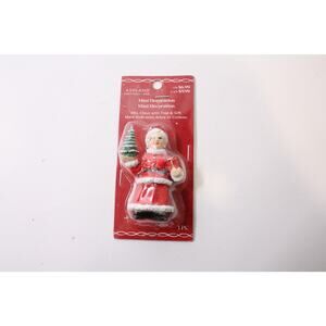 Mrs Claus with Tree and Gift, Mini Decoration, Christmas Ornament~ 250507-WH 233